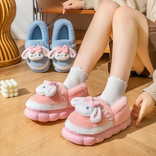 Cartoon Rabbit Slippers Cotton Cute Slippers Animal Slippers for Women Fluffy Slippers Fuzzy House Slippers for Women2
