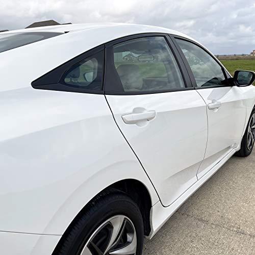 Slickmod Chrome Delete Blackout Vinyl Overlay For 2016-2021 Honda Civic Sedan Window Trim (Gloss Black) #TOP3