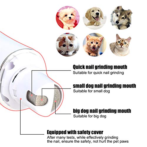 Pet cortador de unhas elétrico manicure tesoura moedor aliciamento para gato pequeno cão forneciment