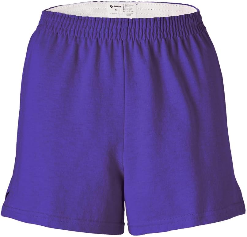 Soffe Women's Authentic Cheer Active Shorts - Comfortable Cotton Blend, for Gym, Dance, Elastic Waistband, Soft Fabric