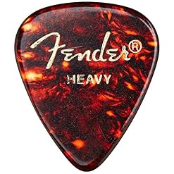 Fender 351 Celluloid Tortoise Shell Guitar Pick – Médiator – Heavy - Les Beatles, Paul McCartney, John Lennon, RIngo Starr, George Harrison