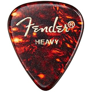 Fender 351 Celluloid Tortoise Shell Guitar Pick – Médiator – Heavy - Les Beatles, Paul McCartney, John Lennon, RIngo Starr, George Harrison