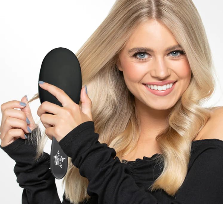 Miniatura 3 de RPZL Cepillo de cerdas de jabalí, herramienta de peinado de nailon acolchado y cerdas para alisar, pulir y extender el cabello, adecuado para todo