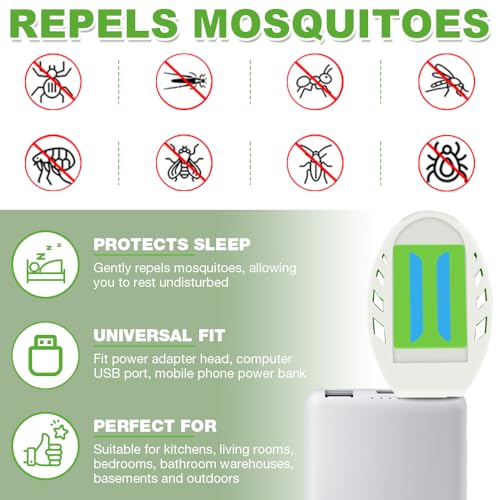 Matar mosquitos USB difusor eléctrico para interior exterior con tabletas antimosquitos pack 4