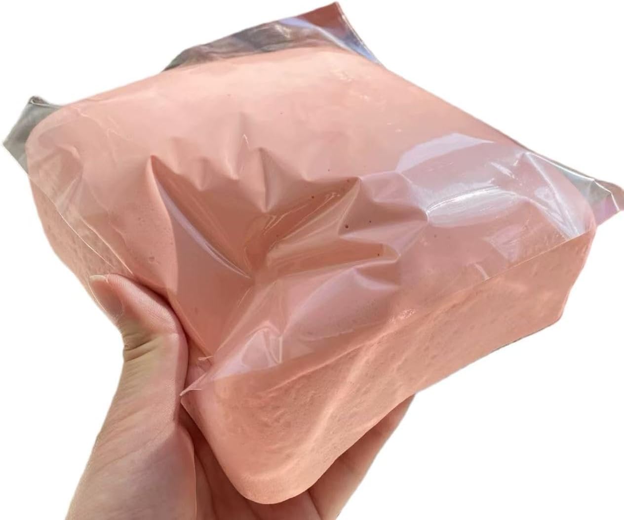 Jumbo Slow Rising Squishy Cube for Adults Premium Desk Squeeze Toy for Stress, Taba Squishy Stress for Anxiety Relief, Office Fidget Focus Tool Party Favors Gifts (Pink)