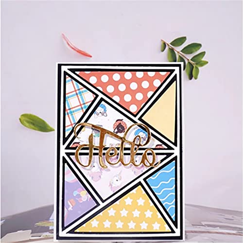 Fawenucy Scrapbooking Die-Cuts, Rectangular Frame Metal Cutting Dies For Card Making, Paper Craft Punch Template, Background Embossing Stencils, Diy Album Décor (Triangle Frame-10.1X14Cm) #TOP1