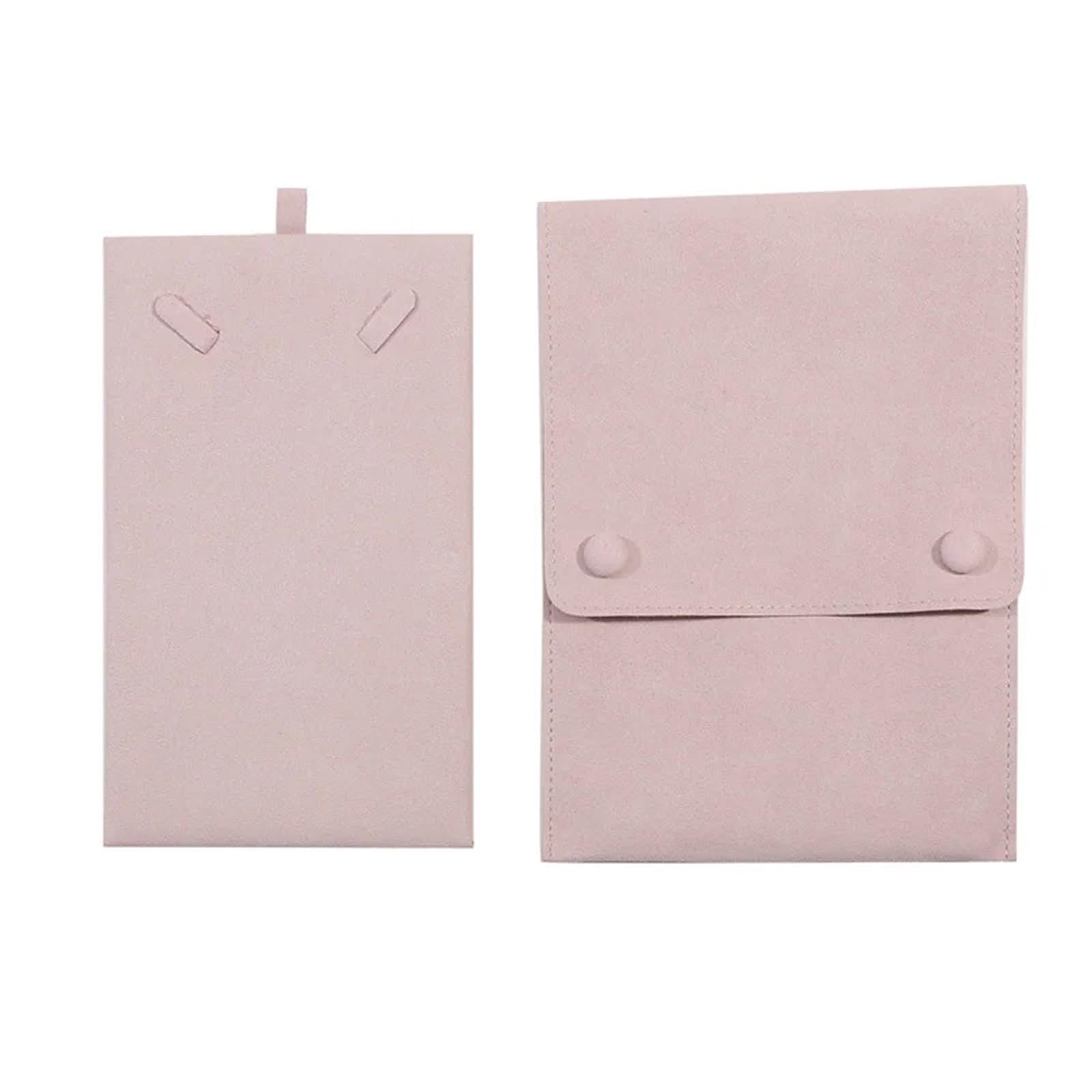 WEOKDFHA Jewelry Storage Bag Velvet Jewelry Organizer Pouch With Card Bracelet Necklace Storage Wedding Gifts Bag(Pink)