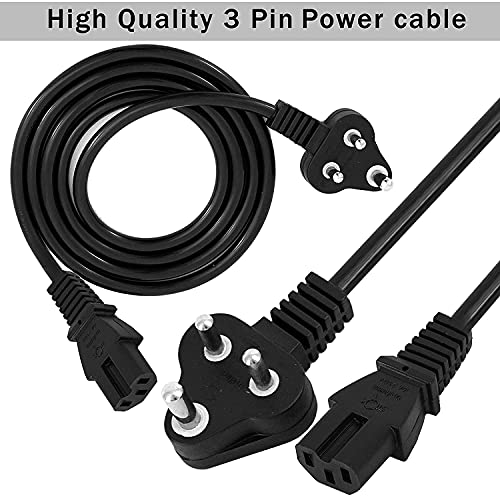 Image of 3 Idea Imagine Create Print Creality India Plug IEC Mains Power Cable Cord for Desktop Black Power Cable