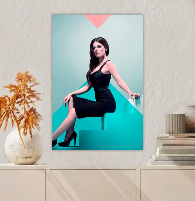 American actress poster, Anna Kendrick posters, Canvas prints, Room decor aesthetic, Wall pictures for bedroom