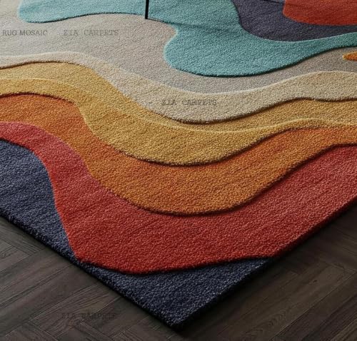 Image of zia carpets Hand Tufted Woollen Modern Collection Bedroom & Living Room Carpet Size 12 X 18 Feet