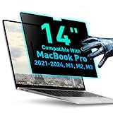 Magnetic Privacy Screen Compatible with MacBook Pro 14' 2021, 2022, 2023, 2024, M1, M2, M3, M4 Anti-Blue Light Anti-Glare Laptop Screen Protector Filter Blue Light Blocking Filter