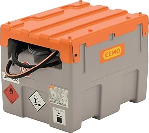 CEMO | DT-Mobil Easy Diesel-Tankanlage | Inhalt 200 l | mit Elektropumpe 12 V | 40 l/min | Automatik-Zapfpistole und Klappdeckel.