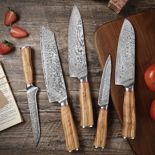 Set 5 Cuchillos Cocina Acero Inoxidable Forjado miniatura 3