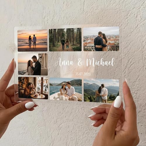 Image of Customized Photo Led Light With Adapter Frame for Couples | Personalized Picture Frame Wooden Stand | Custom Gift | Romantic Anniversary, Wedding, Birthday valentine's day for Gift Him or Her (U Shape Lamp)