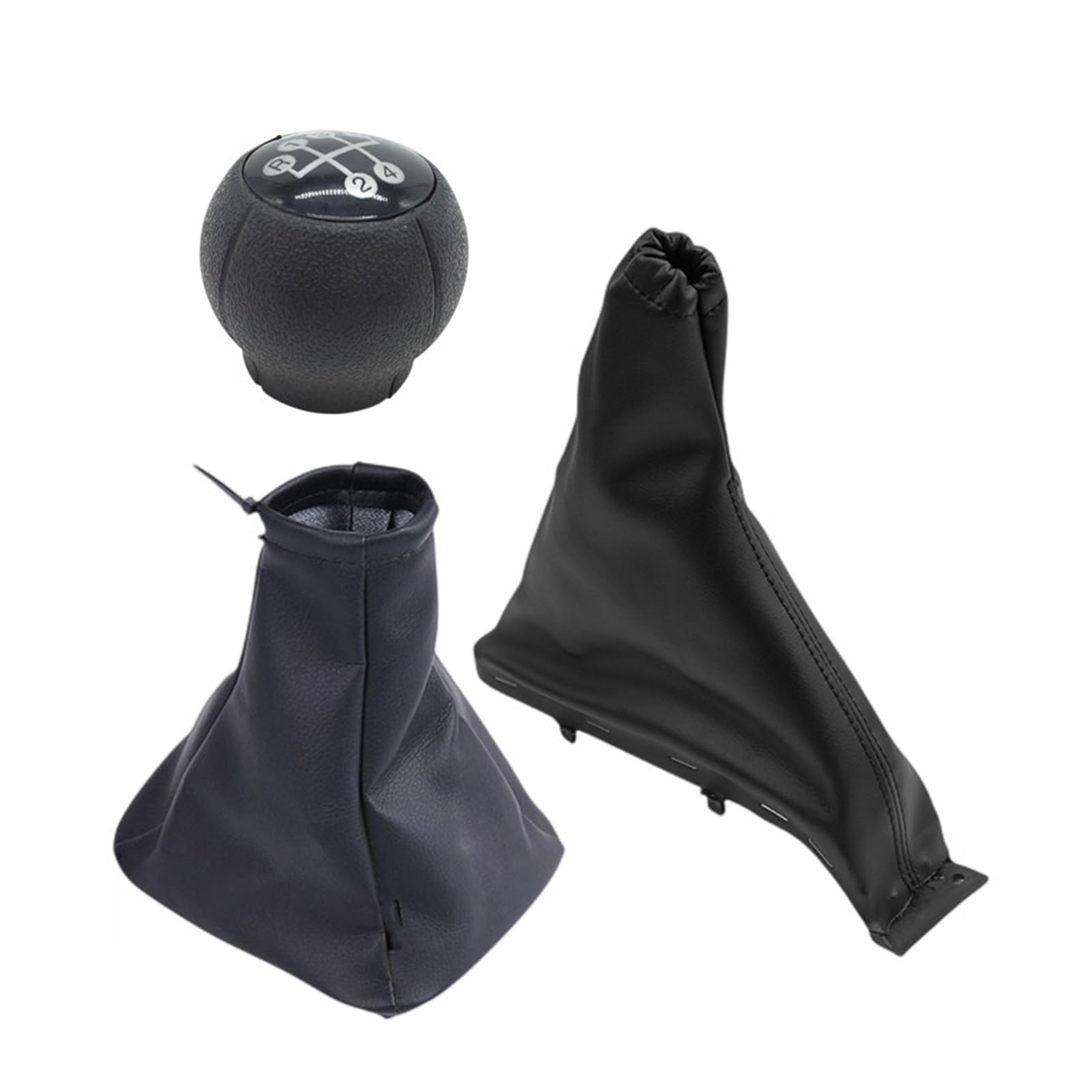 Glblpexelr 3Pcs For Opel For Astra F 1991-1998 Shift Lever Knob Black Style