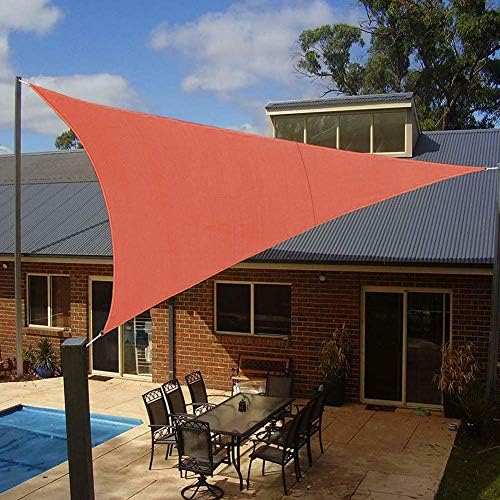 Artpuch 16'x16'x16' Triangle Sun Shade Sails Rust Red Shelter Canopy Patio Garden Outdoor Facility Activities