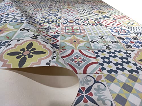 Tapis vinylique hydraulique multicolore dos PVC antidérapant - 4