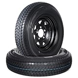 Garvee 2-Pack ST175/80D13 Trailer Tires with Rims, 5 Lug on 4.5' Bolt Pattern, 6PR...
