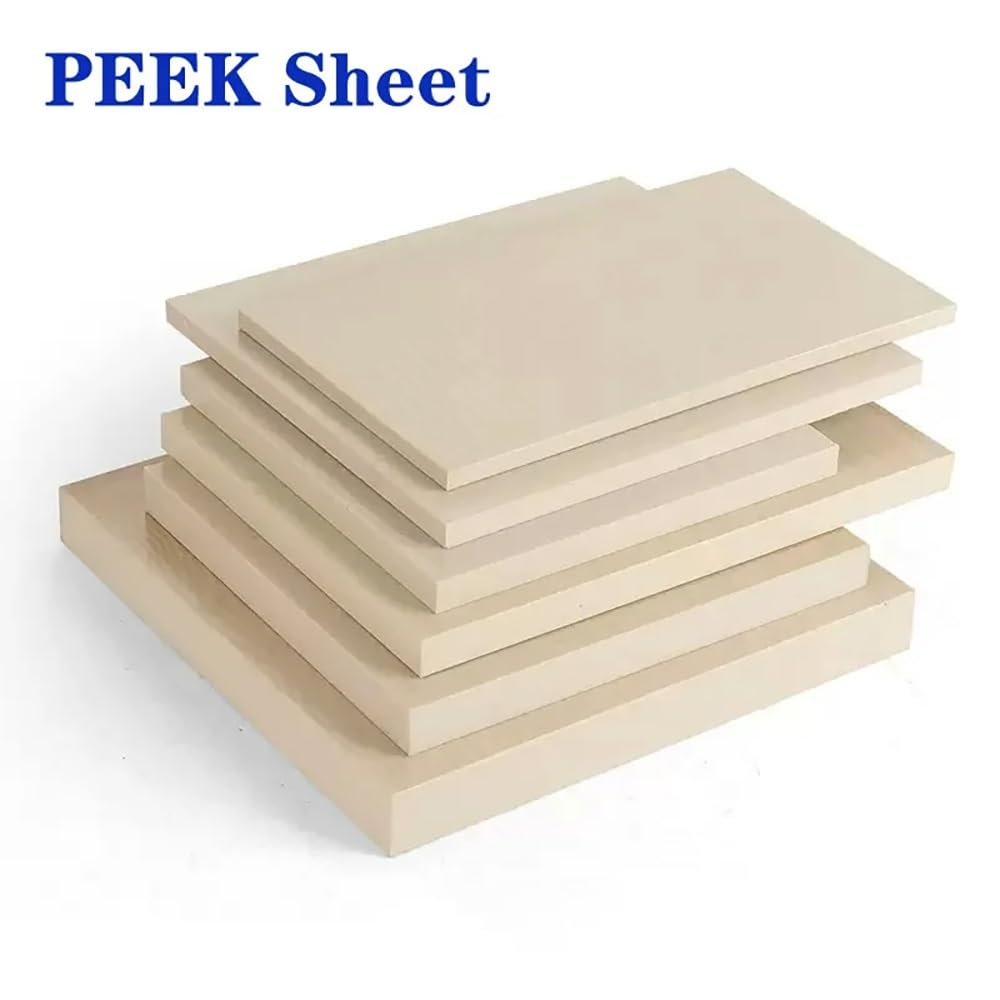 Lámina De Plástico Peek De 200 X 300 Mm (3-15 Mm), Resistente Al Calor Y A Los Productos Químicos, For CNC, Engranajes Automotrices, Rodamientos Y Piezas Industriales.(Thickness 3mm)