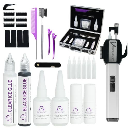 V Light Hair Extension Kit with Ice Glue & Remover
