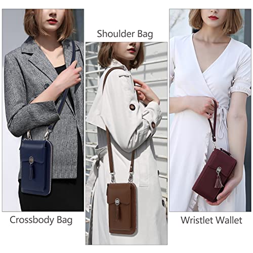Pearl Angeli Small Crossbody Bag RFID Phone Wallet Women Cellphone Credit Card Purse with Adjustable Shoulder Strap3