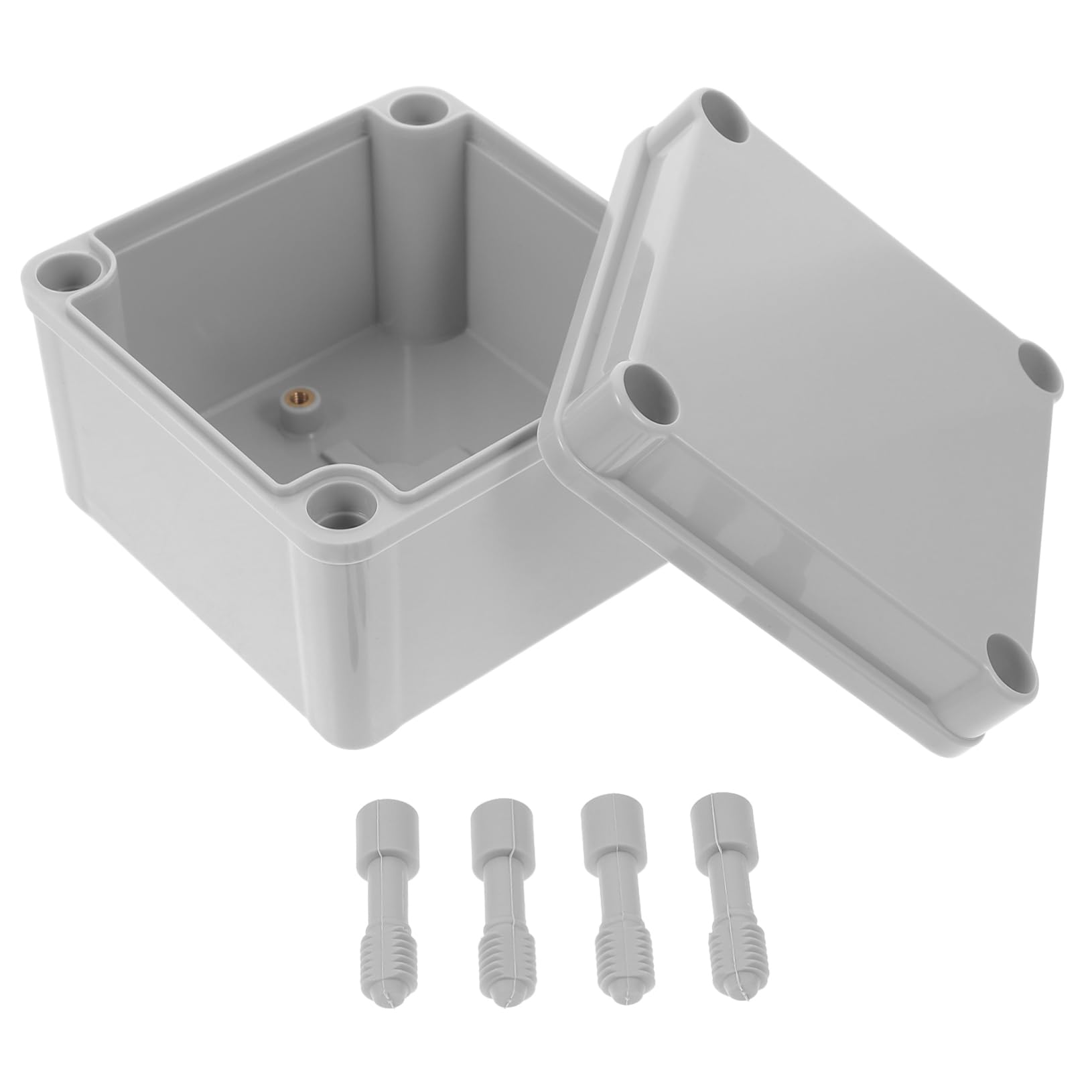 4pièces Boîte De Jonction Électrique Étanche Plastique Pour Intérieur Et Extérieur Idéale Pour Éclairage Et Des Câbles