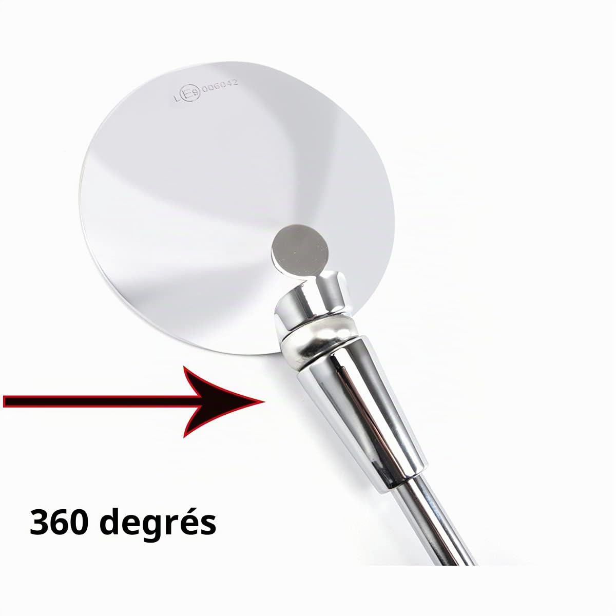 Rétroviseur latéral de moto en alliage d'aluminium rétroviseur rond adapté à la vis de miroir de moto Scooter ATV 8mm