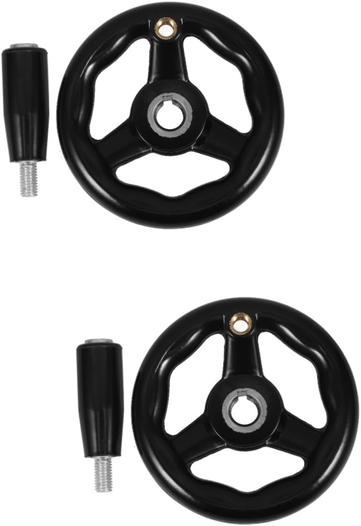2pcs Three- Hand Wheel Crank for Machines Disassemble Wheel Comfortable Grip Easy Installation for Milling Lathe Accessory