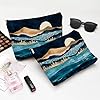 Givotin Cute Makeup Bag for Purse Canvas Waterproof Funny Cosmetic Bags for Women Zipper Travel Toiletry Pouch-Mountain Moon Lake Makeup Bags #4