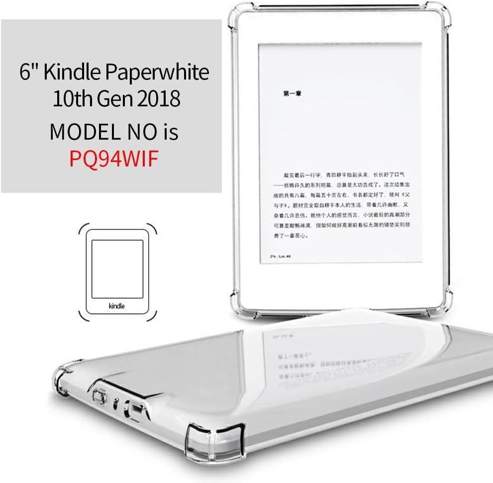 M.G.R.J® Soft TPU Transparent Back Case Cover for Kindle