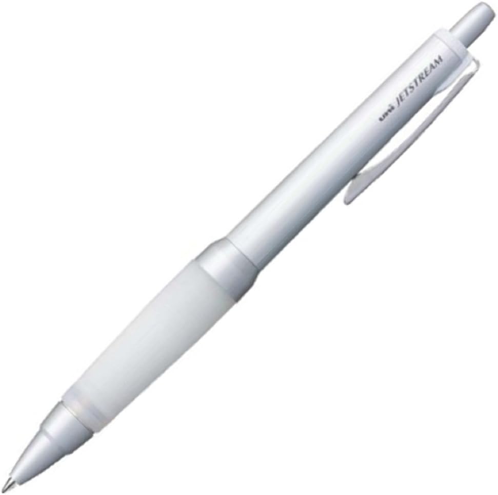 Uni Alpha-Gel Jetstream 0.7 mm Ball Point Pen, Silver Body, Black Ink (SXN1000071P26)