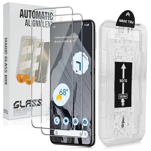LiiLaa Schutzfolie für Google Pixel 8 Pro für Panzerglas [Auto-Installation] [Full Screen] 9H Härte Gehärtete Glas Displayfolie Kratzfest Schutzglas Anti-Fingerabdruck 2 Stück