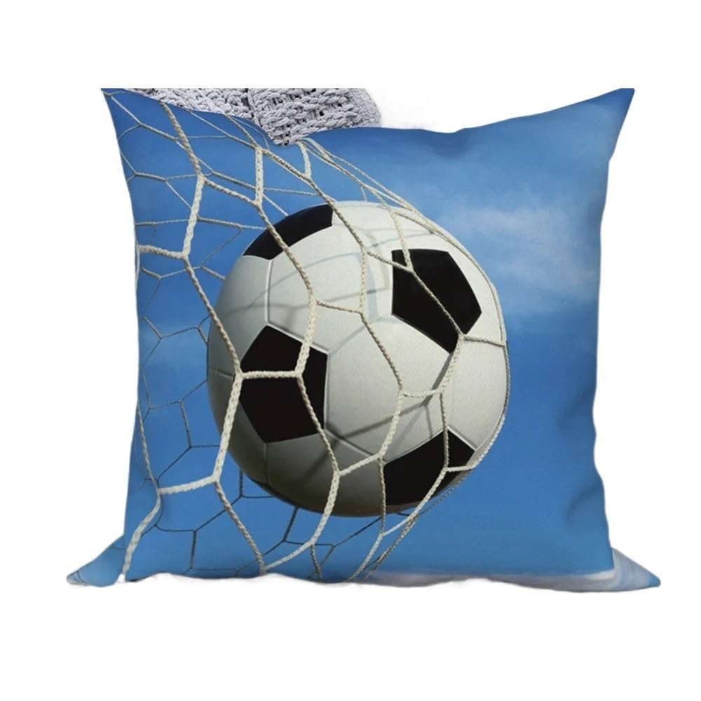 GIYXHU Football Print Pillow Home Decor Cushion Sofa Car Throw for Sofa(Color5,40x40cm)