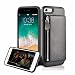 iPhone 8 Case/iPhone 7 Case Zipper Wallet, iPhone 7 Leather Case with Kickstand, LAMEEKU Shockproof Apple 7 Credit Card Holder Slot Cases, Protective Cover for Apple iPhone 7 / iPhone 8 4.7" - Black