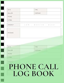 Phone Call Log Book: Telephone Message and Voicemail Recording for Home, Office, and Business