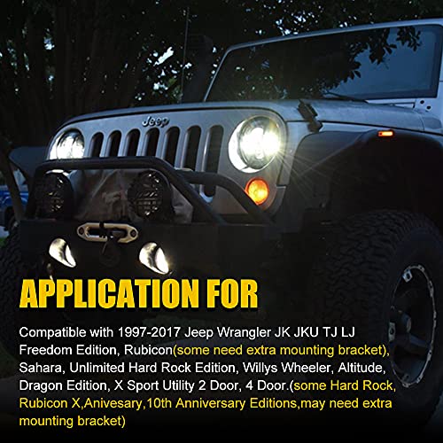 7" LED Led Light Halo + 4" LED Fog Light para Jeep Wrangler miniatura 4