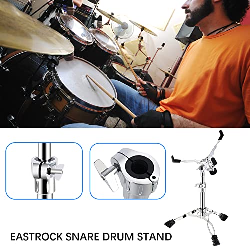 Eastrock Snare Drum Stand Adjustable With Drum Bracket Double Braced thumb #5