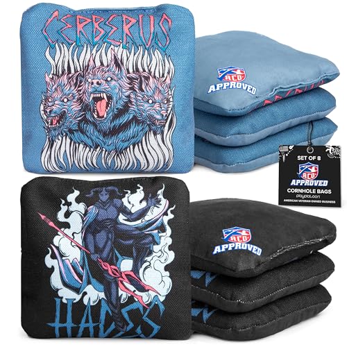Play Platoon Cornhole Bags Set of 8 Regulation Professional Corn Hole Bean Bags ACO Approved, Competition Weight, Slick and Stick