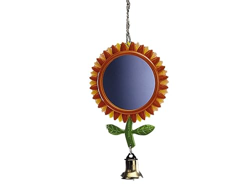 Nobby Flower Mirror with Bell Cage Toy, 24 cm