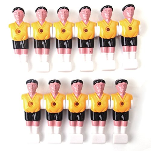 Generic 11pcs Foosball Man Table Guys Man Soccer Player Parts - Yellow