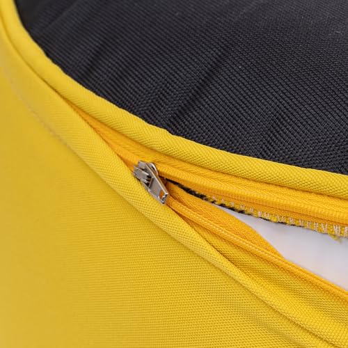 Image of QILLOWAY Inflatable Outdoor Ottoman for Patio, Waterproof Round Pouf, Inflatable Foot Rest, Outdoor Footstool for Poolside, Garden，Camping,Yellow