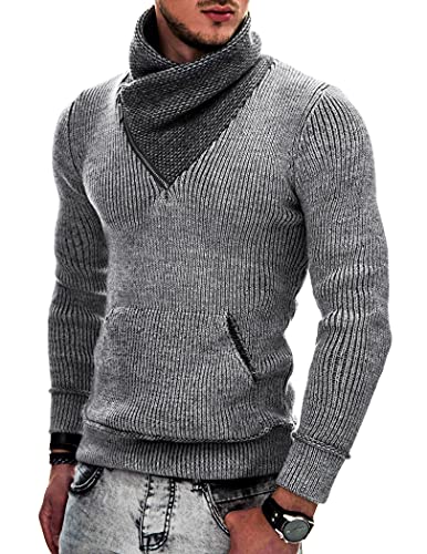 COOFANDY Men Turtleneck Sweater Long Sleeve Cable...