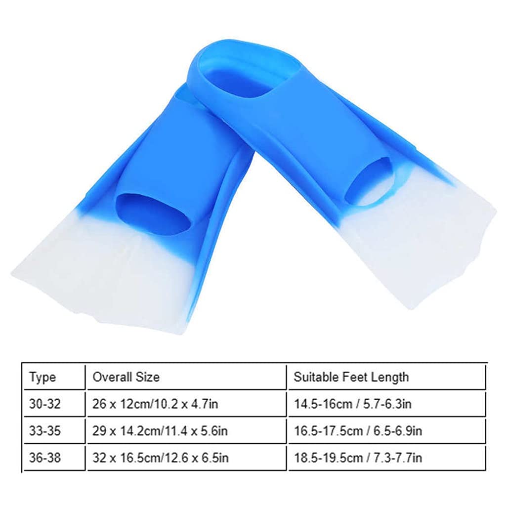 1 Paio di Pinne da Immersione in Silicone Professionali, comode Pinne da Nuoto for Lo Snorkeling, Strumento di Assistenza al Nuoto