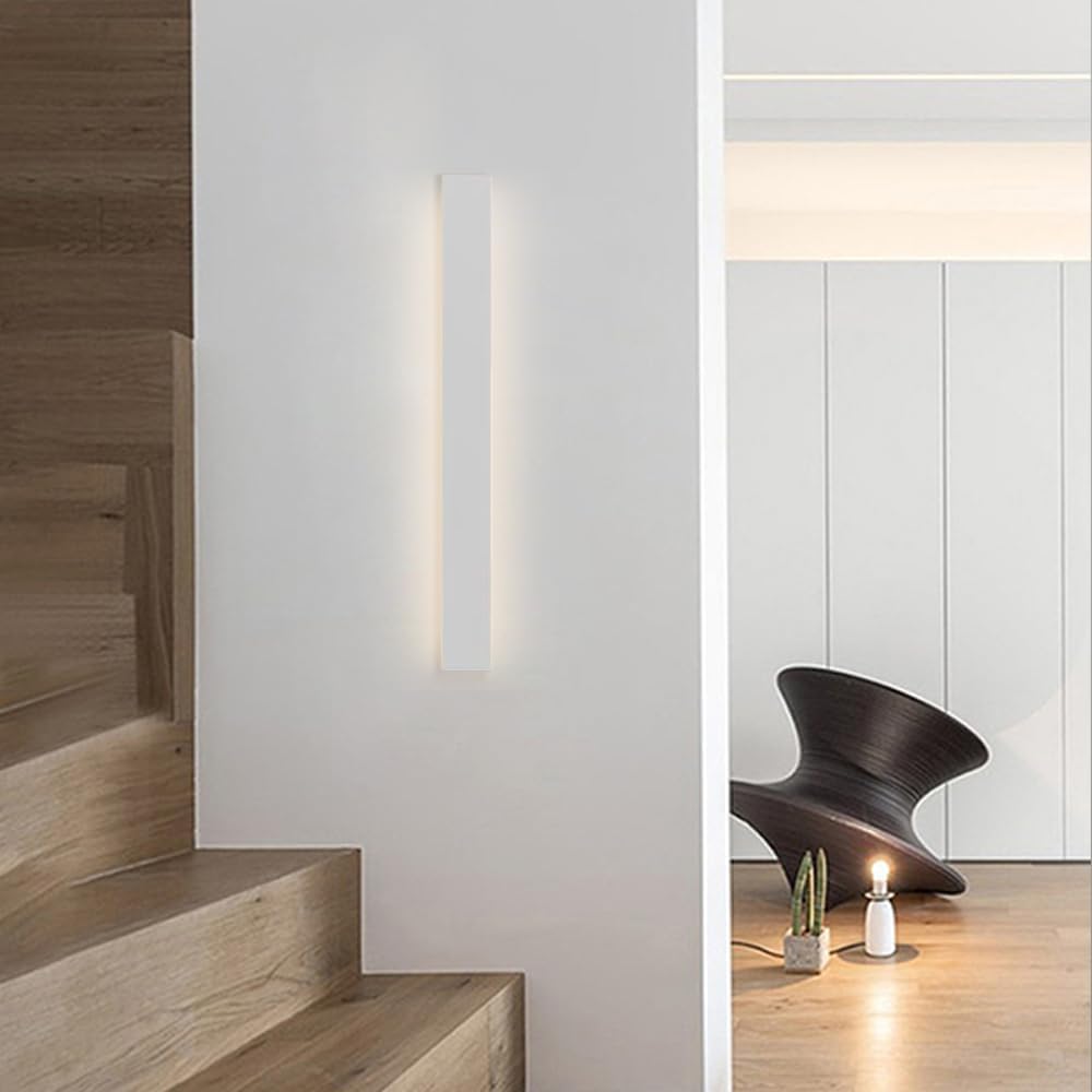 Long Strip LED Hallway Wall Sconce Modern Up and Down Wall Light Fixtures 3000K Warm White Linear Wall Lamp American Simple Decoration Wall Mounted Lamp for Bedroom Bedside Living Room