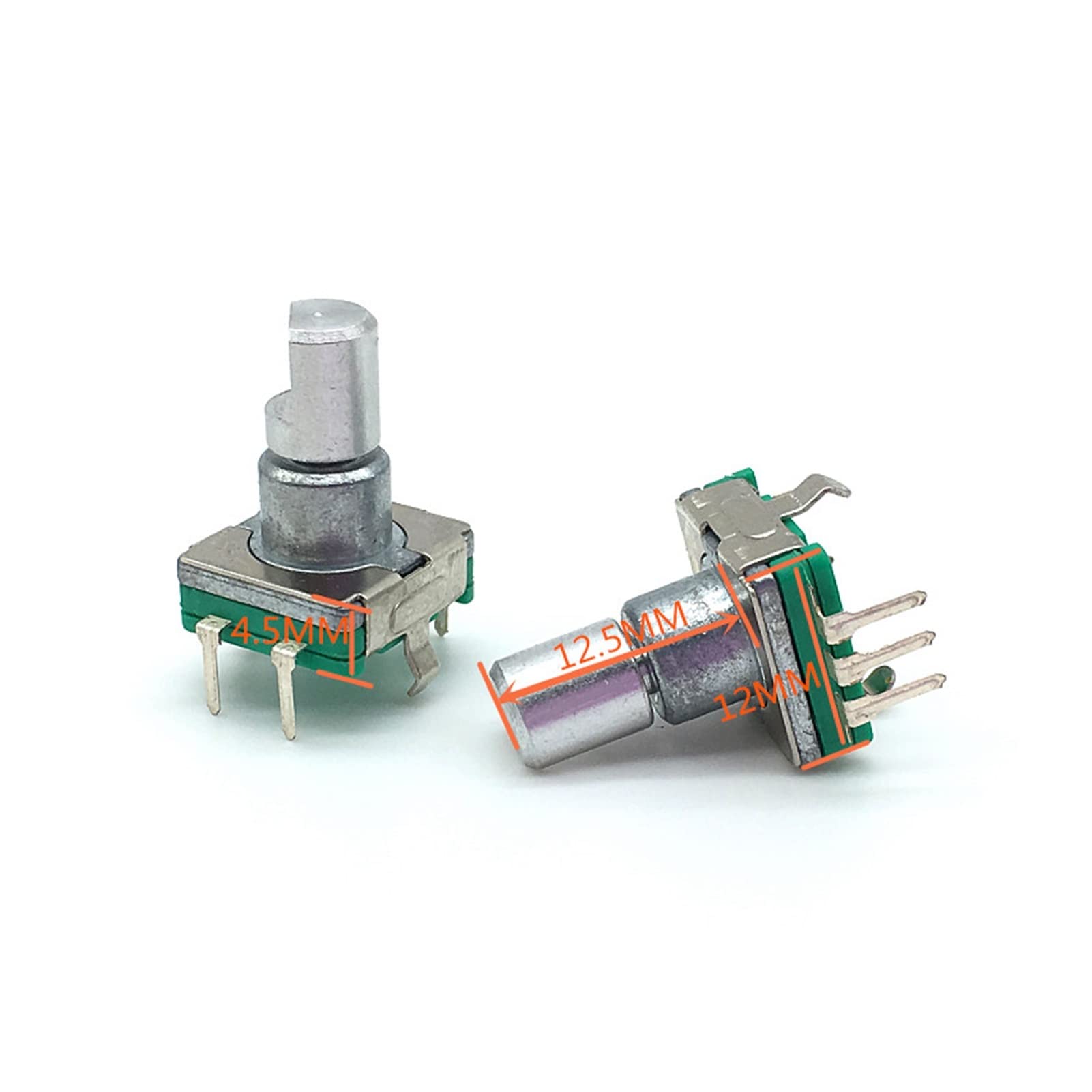 Lot De 5 Encodeurs Rotatifs EC11 Avec Bouton Poussoir - 30 Positions, 5 Broches, Demi-arbre 12,5 Mm - Pour Projets électroniques DIY