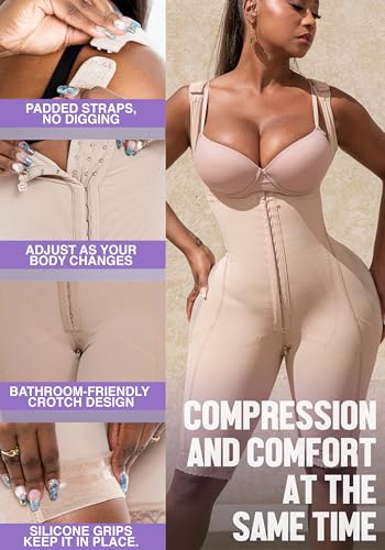 Image of Snatched Body Fajas Colombianas Moldeadoras | Stage 1 Faja Post Surgery BBL Lipo 360 | Full Body Faja for Women