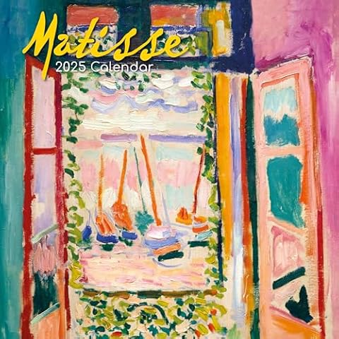 2025 Square Wall Calendar - Matisse 12 x 12 Inch Monthly View, 16-Month, Art Theme, Includes 180 Reminder Stickers Cover