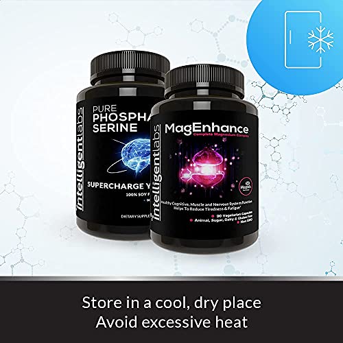 Intelligent Labs 2-In-1 Bundle Of Magenhance Triple Magnesium Complex (Magnesium L-Threonate, Glycinate, And Taurate) + Pure Phosphatidylserine 100Mg, Gmo And Soy-Free, 30-Day Supply Each #TOP3