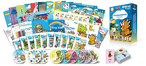 Premium set of learning vietnamese for children / dvd, book, pict…