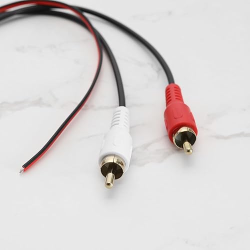 Miniatura 5 de Adaptador de audio Bluetooth 5.0 para coche, 2 entrada RCA, inalámbrico, Bluetooth, módulo, AUX, cable adaptador para radio de coche, altavoz